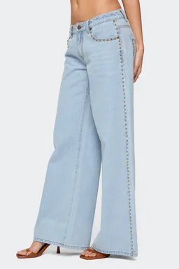 Jeans tiro bajo tachas stassie de Edikted en Pantalones para argentina