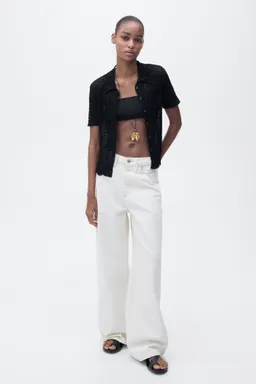 Cárdigan textura cuello polo de Mango en Buzos y Sweaters para argentina