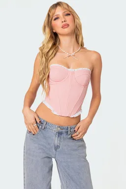Corset textura volantes tentador de Edikted en Tops para argentina