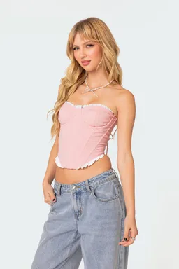 Corset textura volantes tentador de Edikted en Tops para argentina