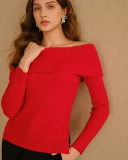 Jersey hombros descubiertos dobladillo de Motf en Buzos y Sweaters para argentina