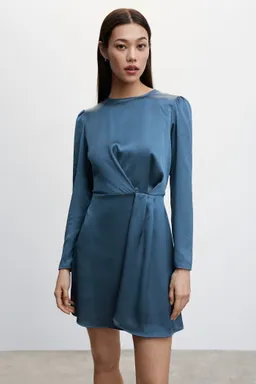 Vestido satinado drapeado de Mango en Vestidos para argentina