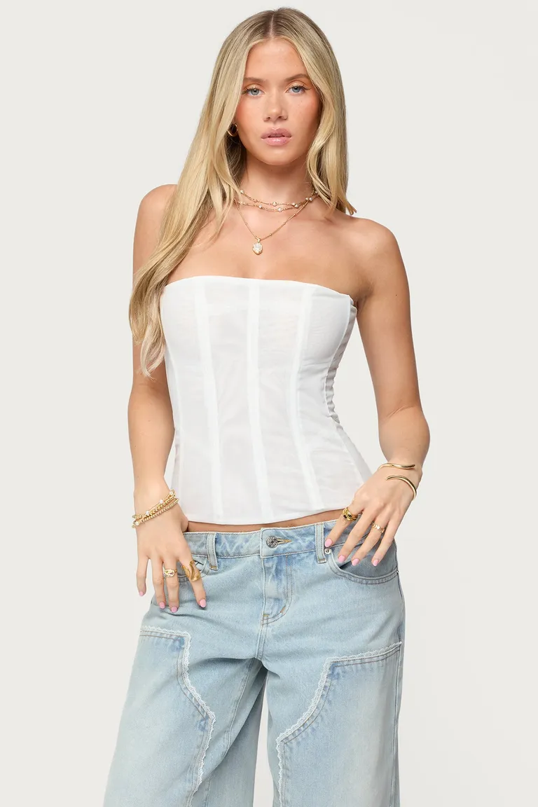 Corset malla transparente reed de Edikted en Tops para argentina