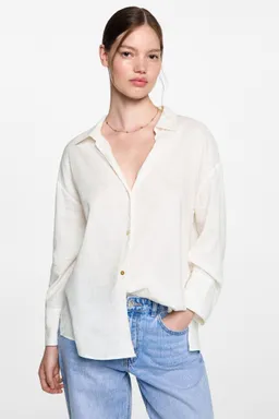 Camisa regular fit lino de Mango Teen en Camisas para argentina