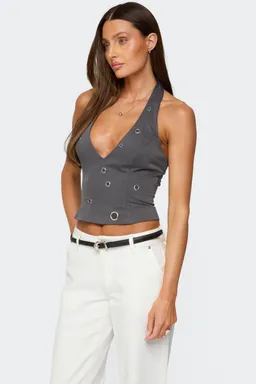 Top halter sakura con arandelas de Edikted en Tops para argentina