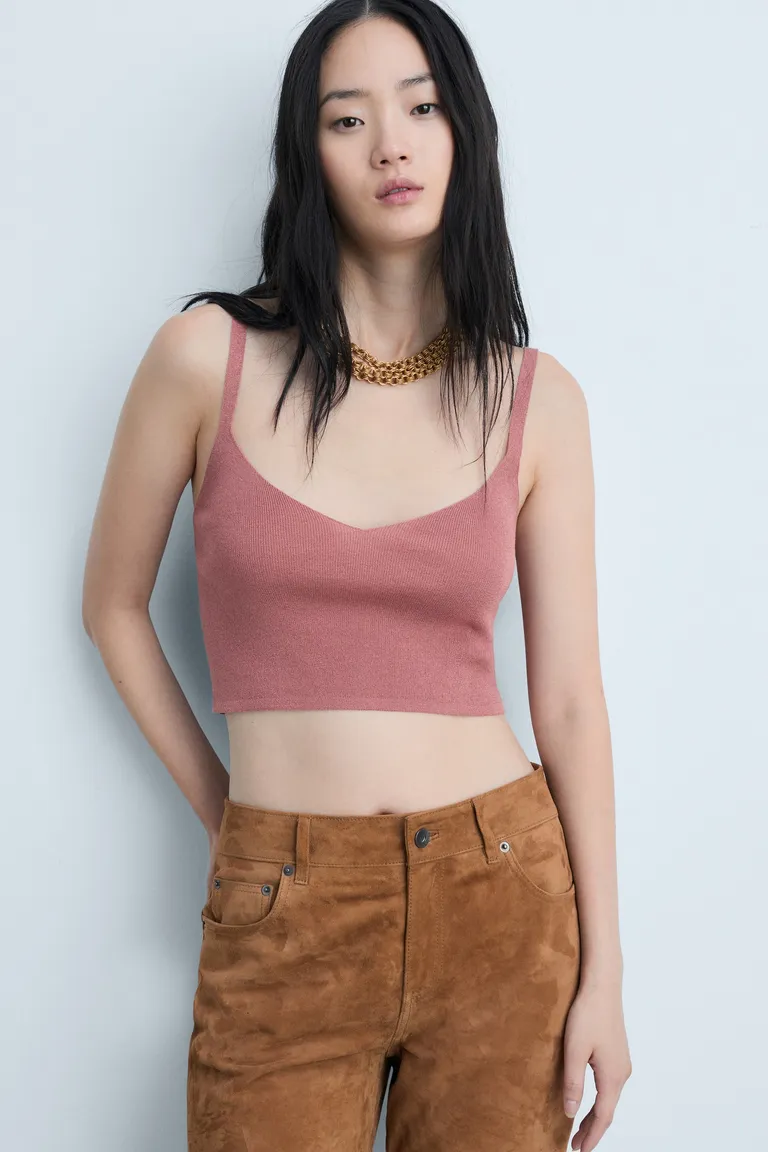 Top crop punto de Mango en Tops para argentina