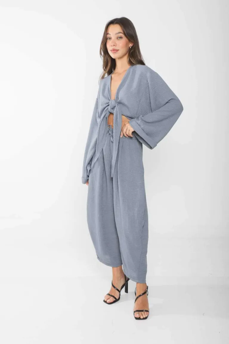 Pantalón de lino estilo globo con cintura elástica y bolsillos de Belle en Pantalones para argentina