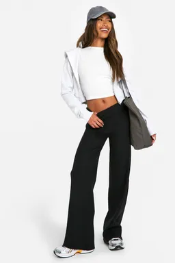 Pantalón ancho de punto cepillado de Boohoo en Pantalones para argentina