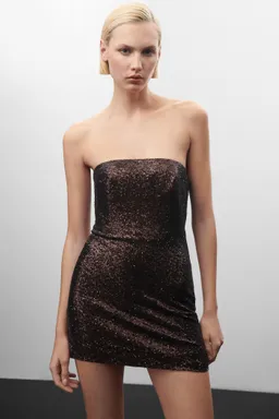 Vestido lentejuelas palabra honor de Mango en Vestidos para argentina