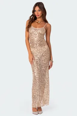 Maxi vestido mesh lentejuelas de Edikted en Vestidos para argentina