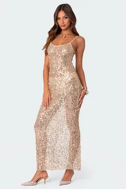 Maxi vestido mesh lentejuelas de Edikted en Vestidos para argentina