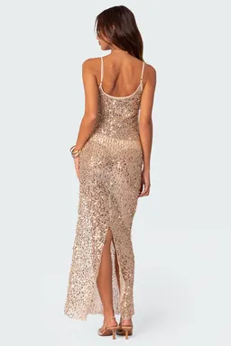 Maxi vestido mesh lentejuelas de Edikted en Vestidos para argentina