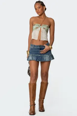 Top crochet espalda descubierta kloe de Edikted en Tops para argentina