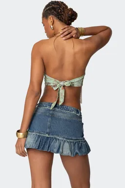 Top crochet espalda descubierta kloe de Edikted en Tops para argentina