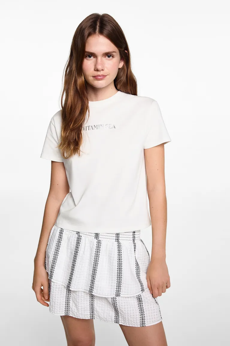 Remera estampada algodón de Mango Teen en Remeras para argentina