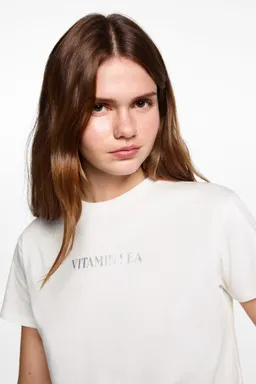 Remera estampada algodón de Mango Teen en Remeras para argentina