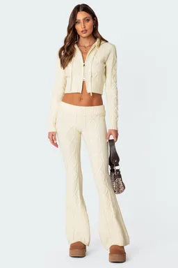 Pantalón acampanado ray trenzado de Edikted en Pantalones para argentina