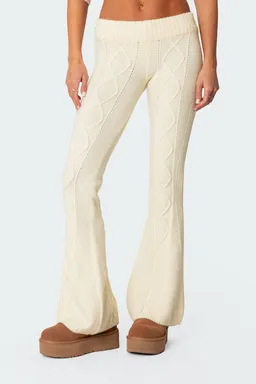 Pantalón acampanado ray trenzado de Edikted en Pantalones para argentina