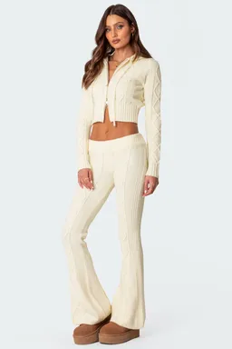 Pantalón acampanado ray trenzado de Edikted en Pantalones para argentina