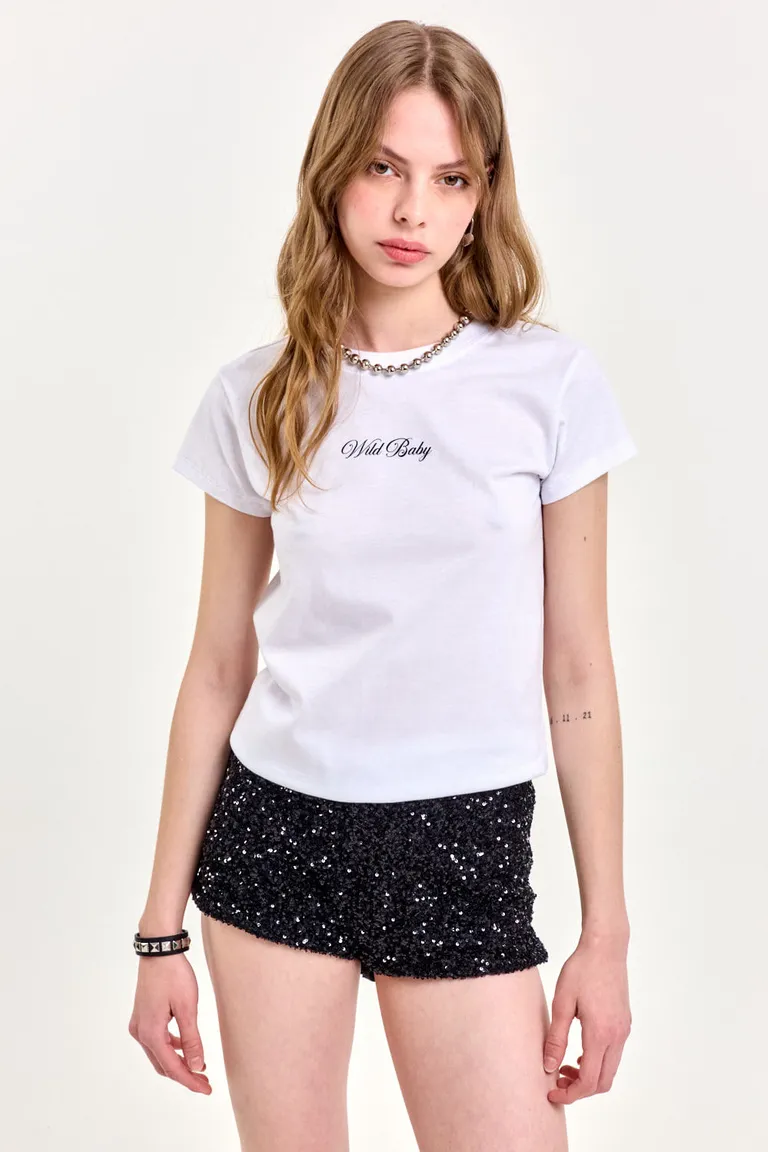 Remera de algodón blanca de corte boxy con estampa en el frente de 47 Street en Remeras para argentina