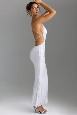 Maxi vestido con aberturas y adornos de Oh Polly en Vestidos para argentina