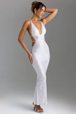 Maxi vestido con aberturas y adornos de Oh Polly en Vestidos para argentina