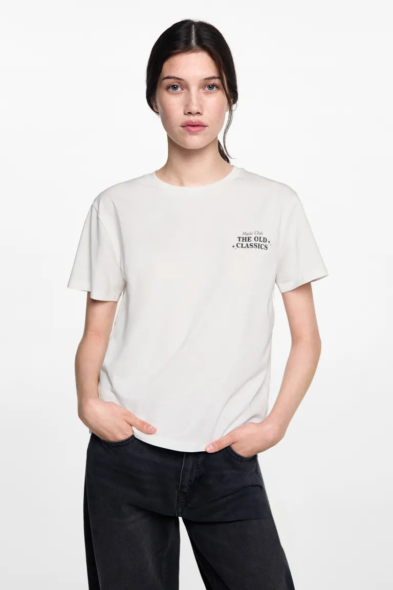 Remera estampada algodón de Mango Teen en Remeras para argentina