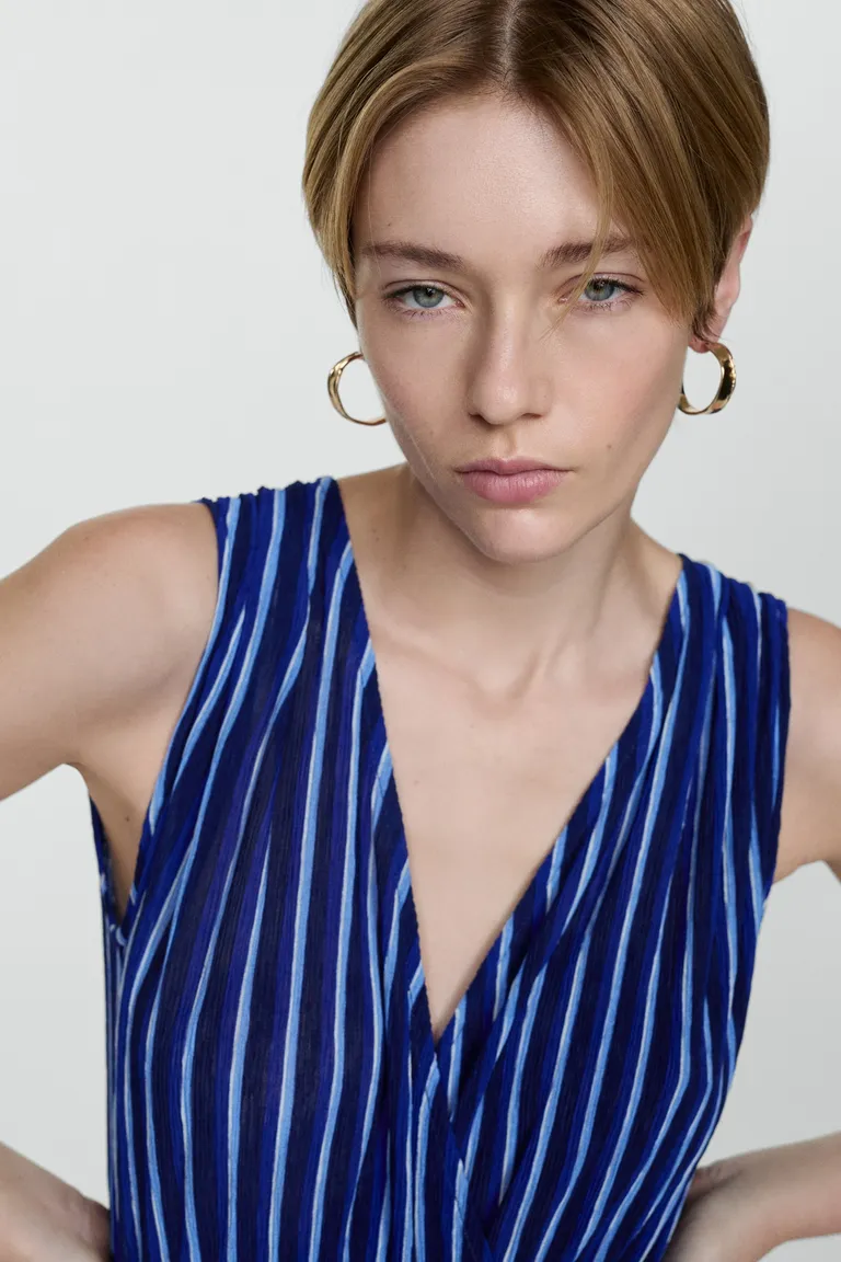 Vestido rayas con lazo de Mango en Vestidos para argentina