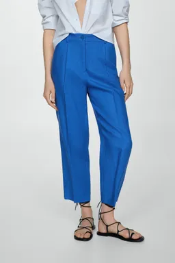 Pantalón crop lino de Mango en Pantalones para argentina