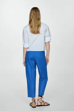 Pantalón crop lino de Mango en Pantalones para argentina