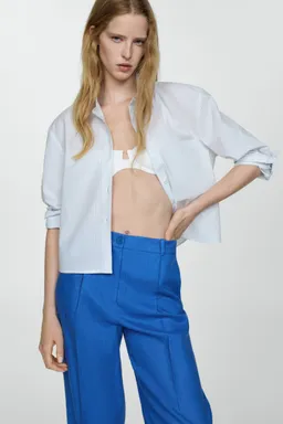 Pantalón crop lino de Mango en Pantalones para argentina