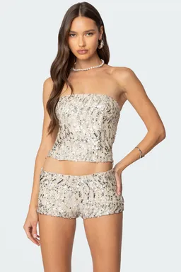 Corset lentejuelas wavy baby de Edikted en Tops para argentina