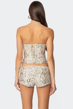 Corset lentejuelas wavy baby de Edikted en Tops para argentina