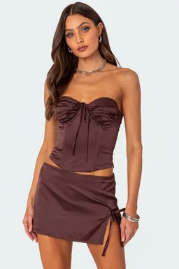 Corset satén con cordones de Edikted en Tops para argentina