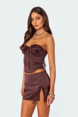 Corset satén con cordones de Edikted en Tops para argentina