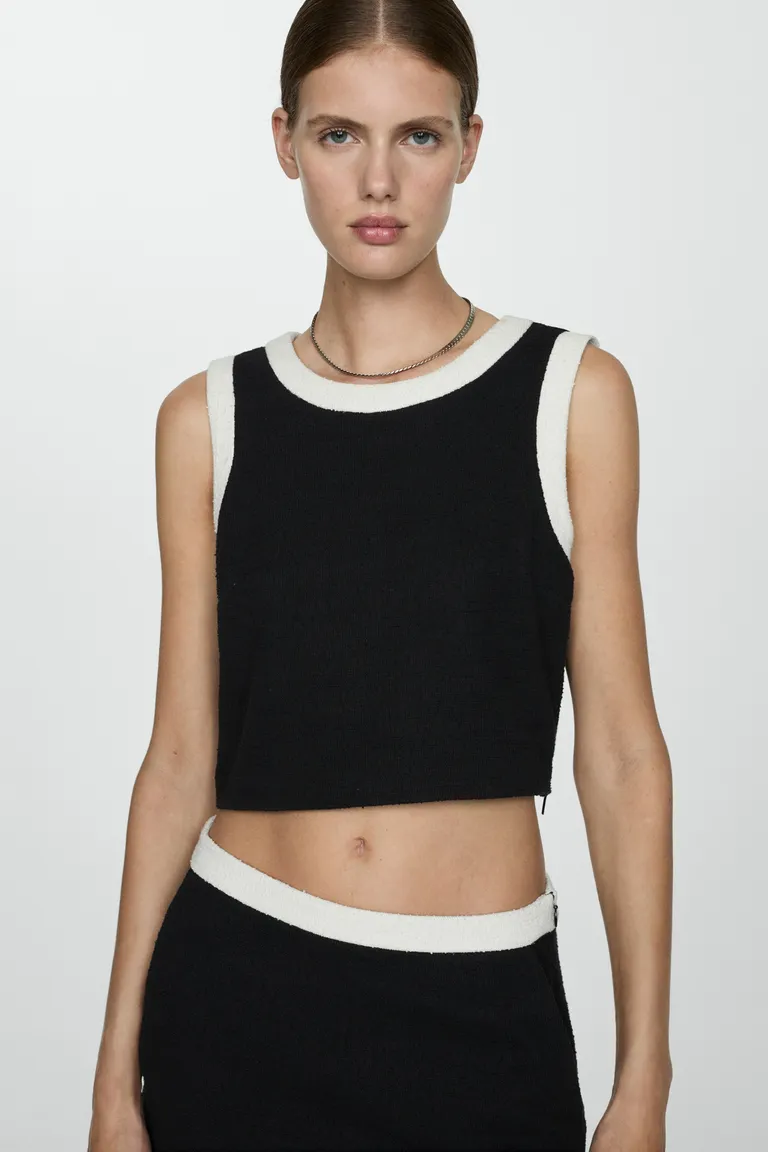 Top tweed corto de Mango en Tops para argentina