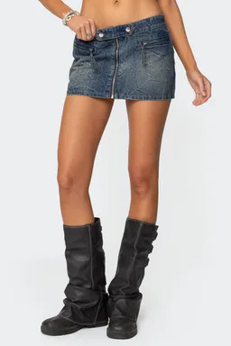 Minifalda denim lavado guinevere de Edikted en Shorts para argentina