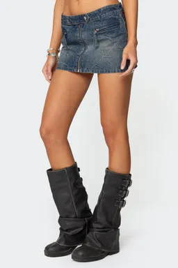 Minifalda denim lavado guinevere de Edikted en Shorts para argentina