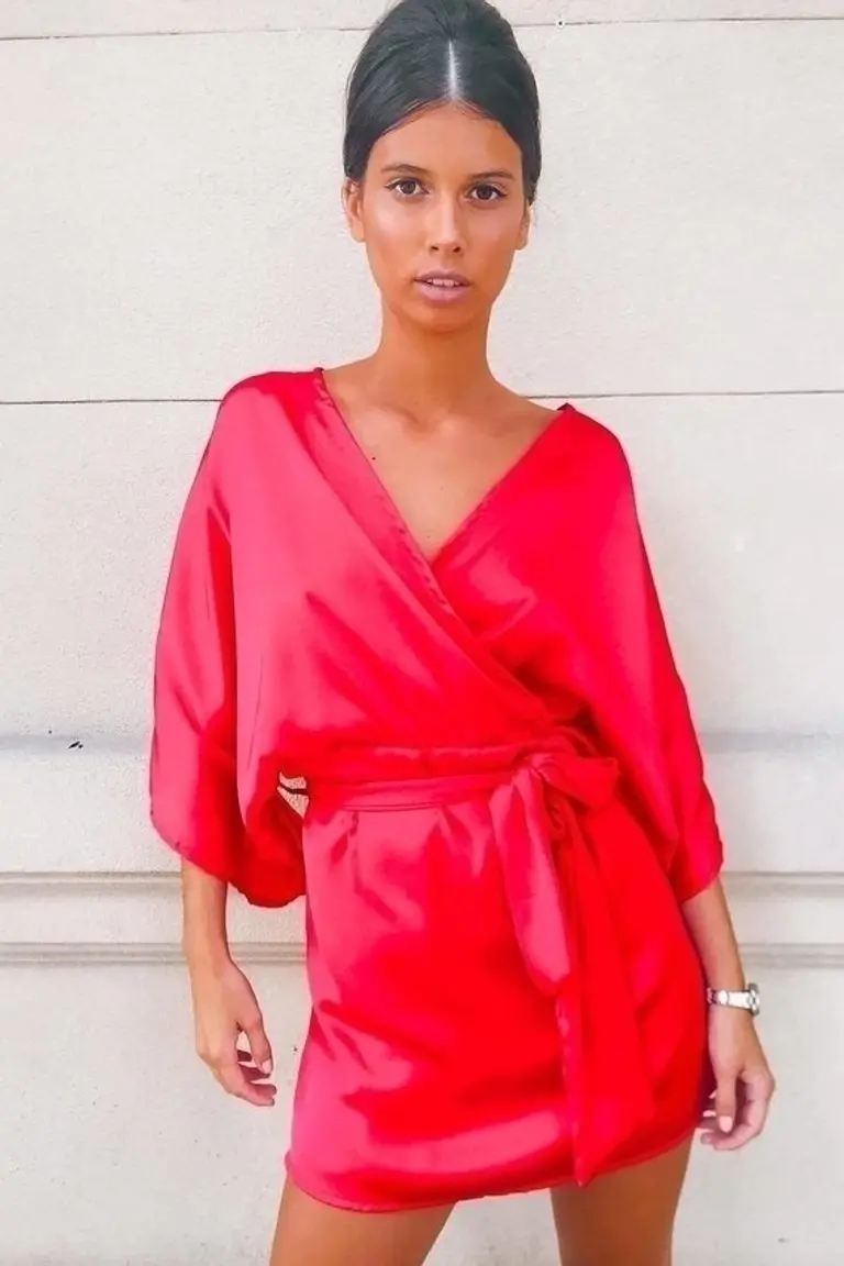 Vestido con Lazo de Flor Gagliani en Vestidos para argentina