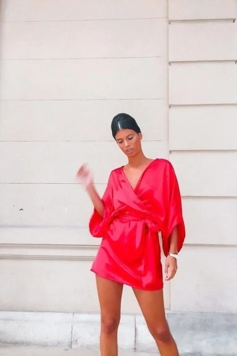 Vestido con Lazo de Flor Gagliani en Vestidos para argentina