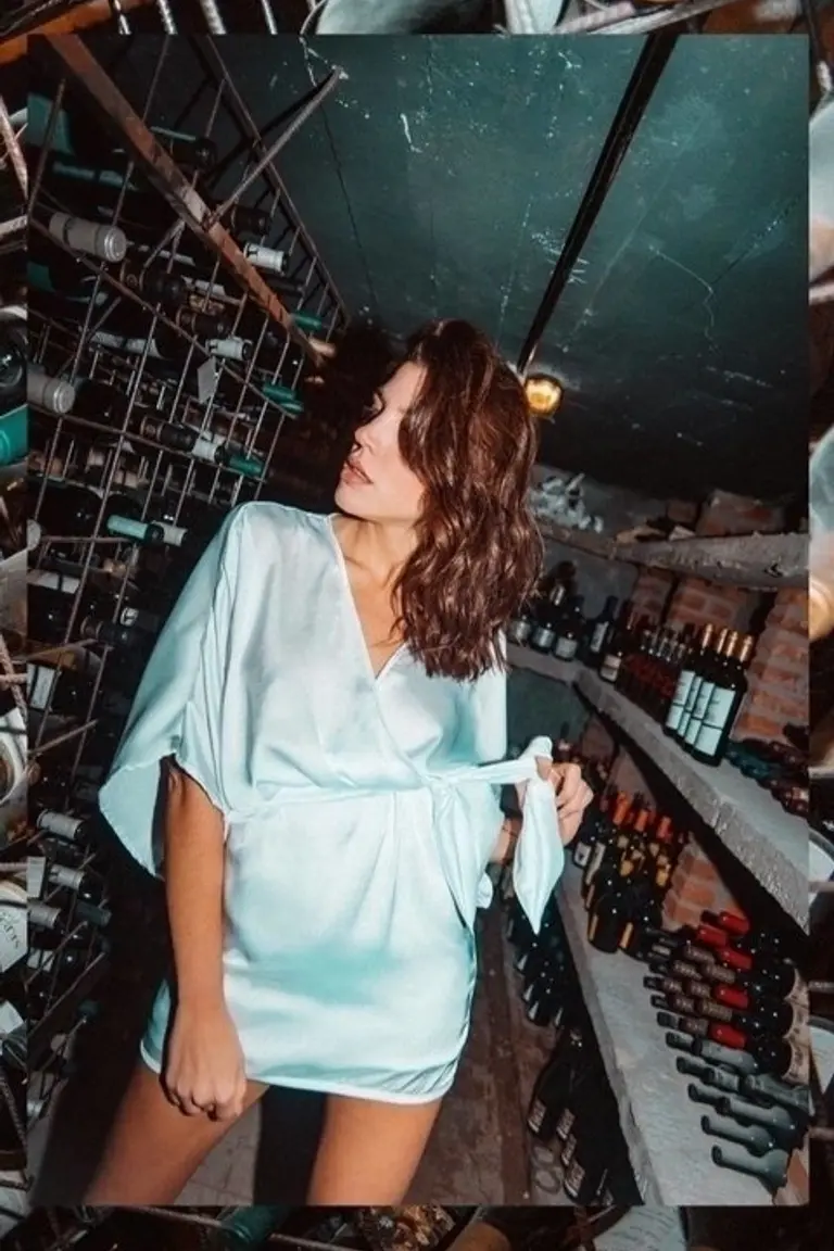 Vestido con Lazo de Flor Gagliani en Vestidos para argentina