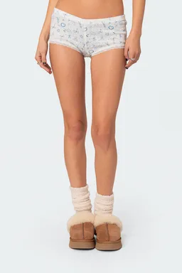 Shorts punto calado estampado de Edikted en Shorts para argentina
