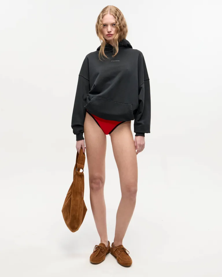 Buzo oversize con capucha y bolsillo canguro en diseño rústico de Ay Not Dead en Buzos y Sweaters para argentina