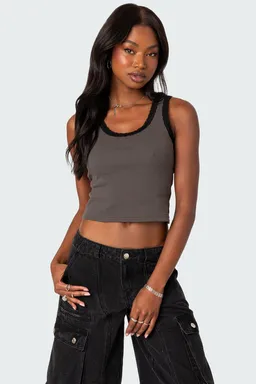 Musculosa alix encaje acanalada de Edikted en Tops para argentina