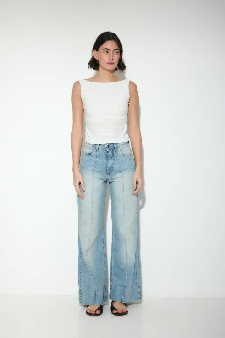 Pantalón de corte recto con recortes en el centro de cada pierna de Audaz en Pantalones para argentina