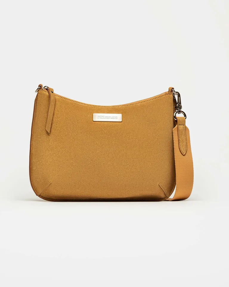 Bolso de Cuero Marrón con Diseño Estructurado y Correa Ajustable de Prüne en Bolsos y Carteras para argentina