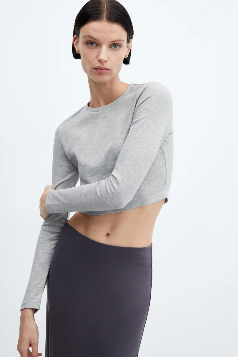 Camiseta crop manga larga de Mango en Tops para argentina