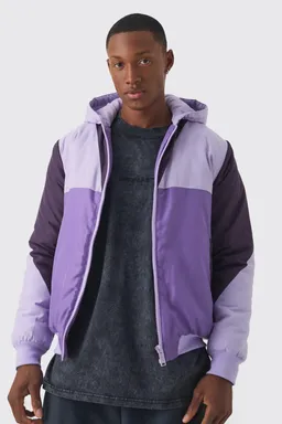 Campera bomber acolchada con capucha de Boohooman en Abrigos y Camperas para argentina