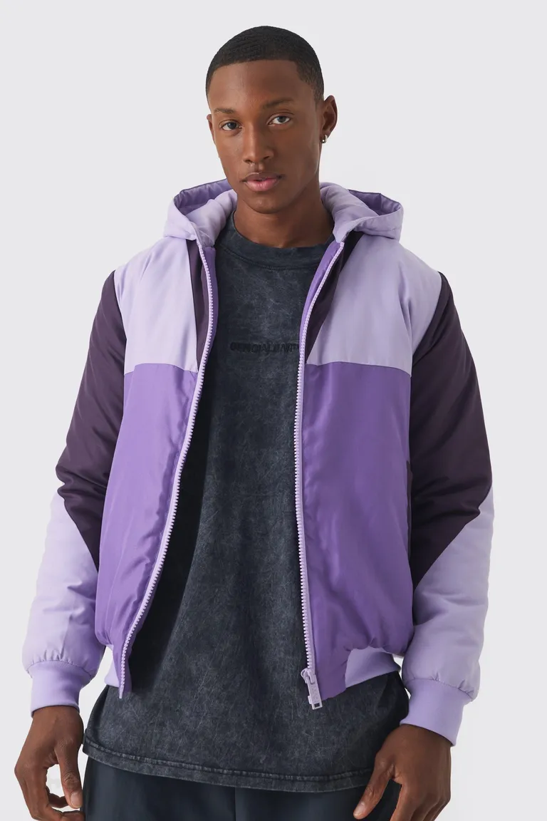 Campera bomber acolchada con capucha de Boohooman en Abrigos y Camperas para argentina