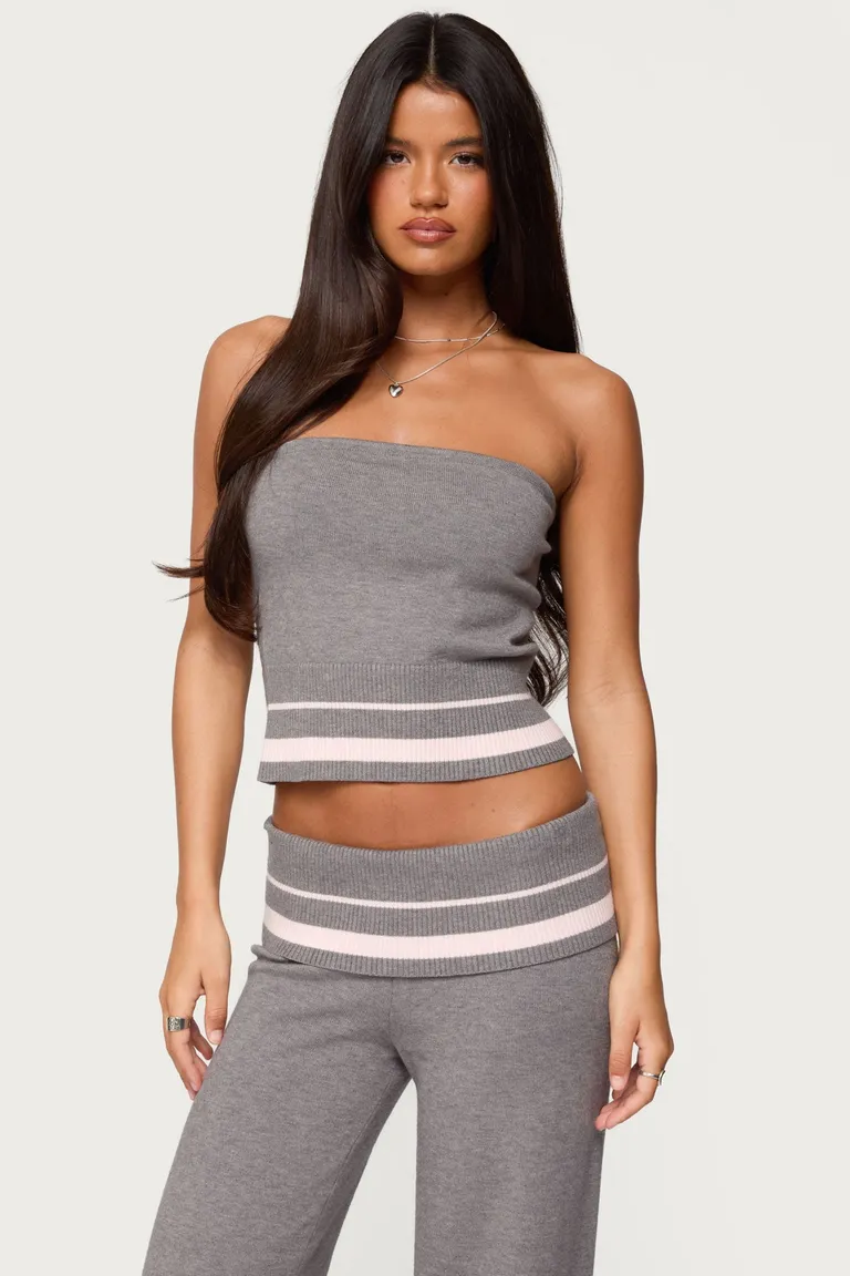 Top tejido strapless kaliya rayado de Edikted en Tops para argentina